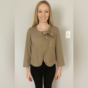 J. Crew Vintage Khaki Ruffle Silk Bow Tie
Blazer